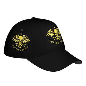 ROTTEN 2 DEATH Curved Brim Baseball Cap (AOP)