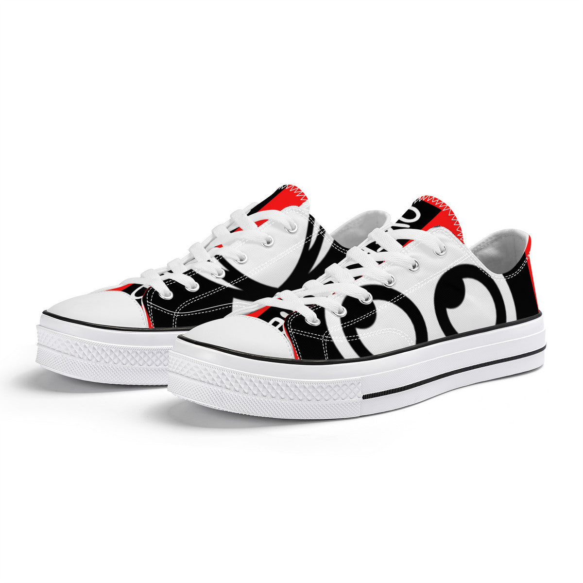 OVER LOOKRED Unisex Classic Low Top Canvas Shoes