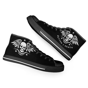 ROTTEN 2 DEATH High-Top Canvas Shoes