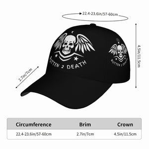 ROTTEN 2 DEATH Curved Brim Baseball Cap (AOP)