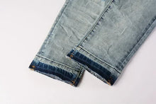 Load image into Gallery viewer, Purples jeans man with distressed hole patches. Low Rise Skinny Denim pants 28-40 size
