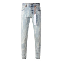 Load image into Gallery viewer, Purples jeans Men slim tie-dye Low Raise Skinny Denim jeans
