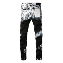 Load image into Gallery viewer, Purples Jeans Men Low Raise Skinny Denim with Coating Texture jeans
