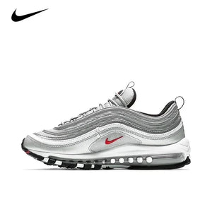 Nike Air Max 97 Men and Women Low-top Retro Running Shoes Air Cushion Sneakers Silver