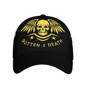 ROTTEN 2 DEATH Curved Brim Baseball Cap (AOP)