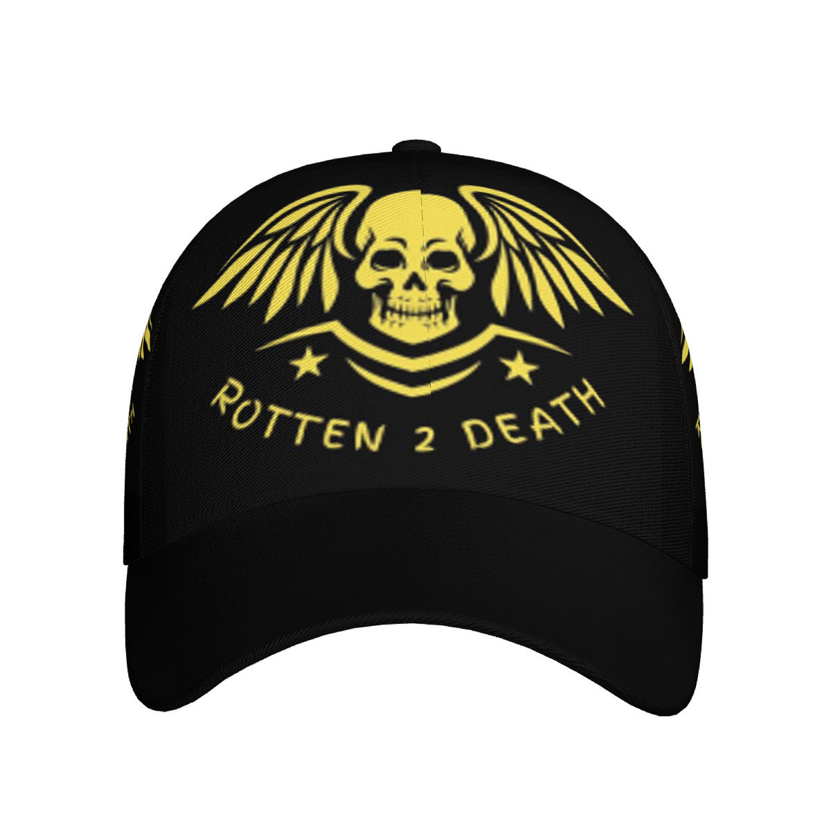 ROTTEN 2 DEATH Curved Brim Baseball Cap (AOP)