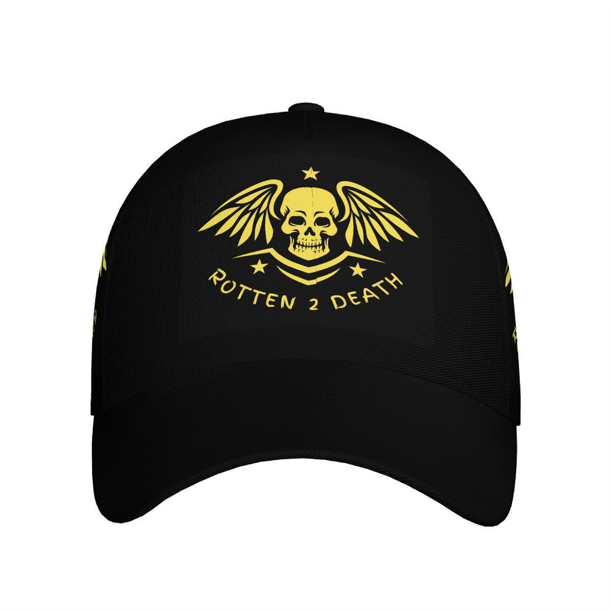 ROTTEN 2 DEATH Curved Brim Baseball Cap (AOP)